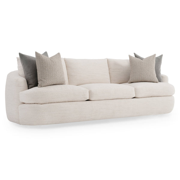 Bernhardt Bernhardt Jules Sofa With Curved Sculpted Back, Deep Cushions & Coordinating Pillows — Made To Order P1827A