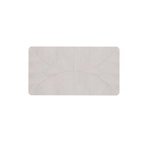 A.R.T. Furniture Mezzanine Dining Table In Dove Gray With Chamfered Edges, Leaf Extension & Nickel-finished Legs Light Gray Parawood And Poplar Solids,Maple Veneer,Steel 325220-2249