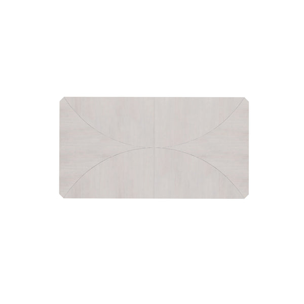 A.R.T. Furniture Mezzanine Dining Table In Dove Gray With Chamfered Edges, Leaf Extension & Nickel-finished Legs Light Gray Parawood And Poplar Solids,Maple Veneer,Steel 325220-2249