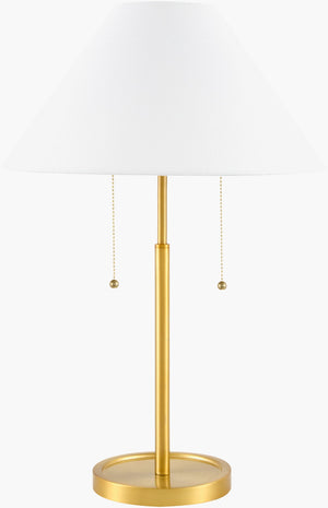 Livabliss Infanta Art Deco Iron Base Table Lamp with Linen Shade for Living Room or Office IFT-001