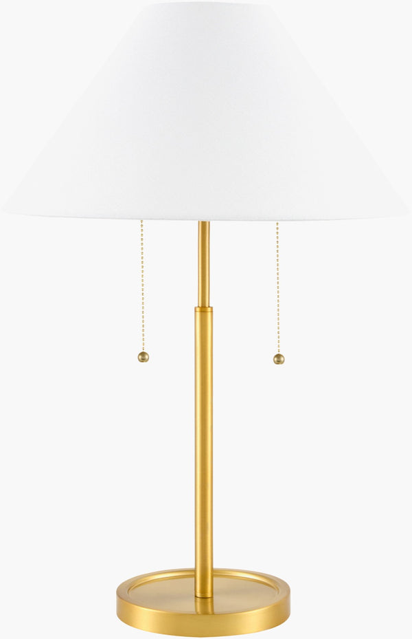 Livabliss Infanta Art Deco Iron Base Table Lamp with Linen Shade for Living Room or Office IFT-001