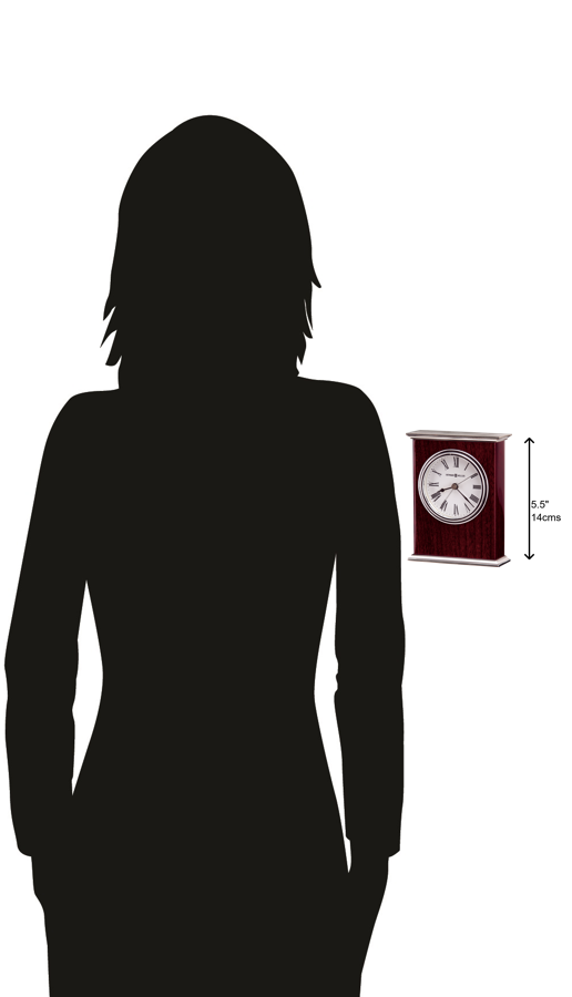 Hekman Furniture 645481 Howard Miller Kentwood Table Clock - Timeless Rosewood Design With Elegant Quartz Movement Rosewood Kentwood Tabletop Clock 645481