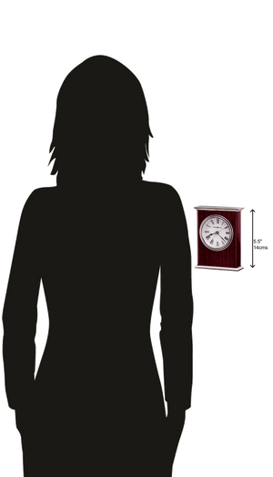 Hekman Furniture 645481 Howard Miller Kentwood Table Clock - Timeless Rosewood Design With Elegant Quartz Movement Rosewood Kentwood Tabletop Clock 645481