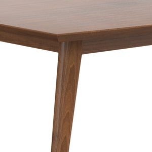 English Elm Draper Mid-Century Modern Walnut Dining Table - Handcrafted, Seats 6, Versatile For Any Space B136P158597