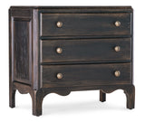 Americana Three-Drawer Nightstand Black Americana Collection 7050-90015-89 Hooker Furniture