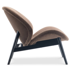 Bernhardt Bernhardt Jett Molded Upholstered Shell Accent Chair with Exposed Wood Frame Brown L7403O