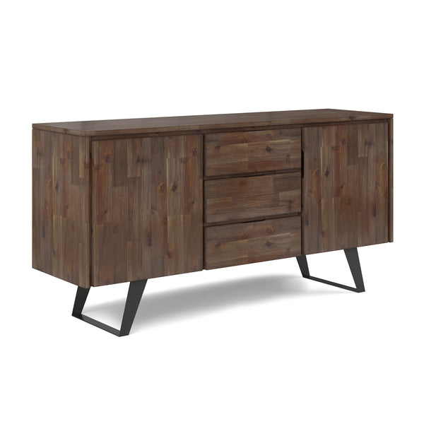 English Elm Lowry - Rustic Acacia Sideboard Buffet With Industrial Metal Accents For Modern Storage Solutions B136P158872