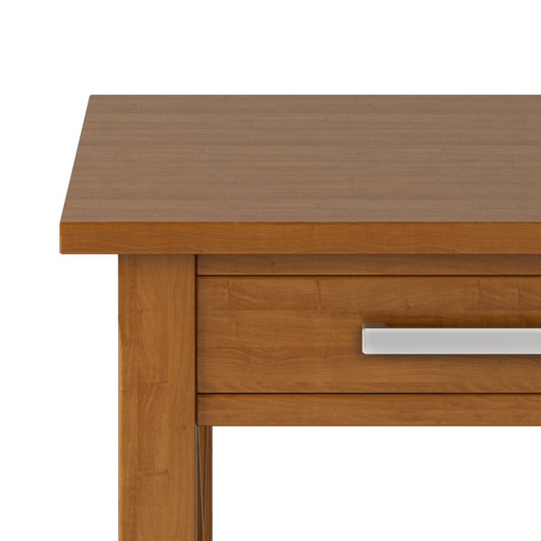 English Elm Kitchener End Table - Handcrafted Light Golden Brown With Storage, Modern Design & Durable Wood B136P158762