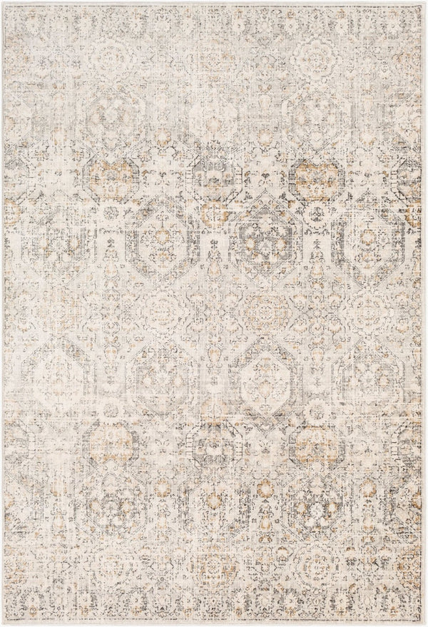 Livabliss Indigo Arts and Crafts Polypropylene Area Rug for Large Living or Dining Spaces Gray, Charcoal 6'4" x 9' IGO2306-679