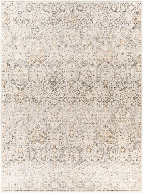 Livabliss Indigo Arts and Crafts Polypropylene Area Rug for Large Living or Dining Spaces Gray, Charcoal 7'8" x 10'2" IGO2306-710102