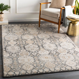 Livabliss Indigo Arts and Crafts Polypropylene Accent Rug Turkish Woven for Entryways Black, Gray 1'11" x 2'11" IGO2307-2211