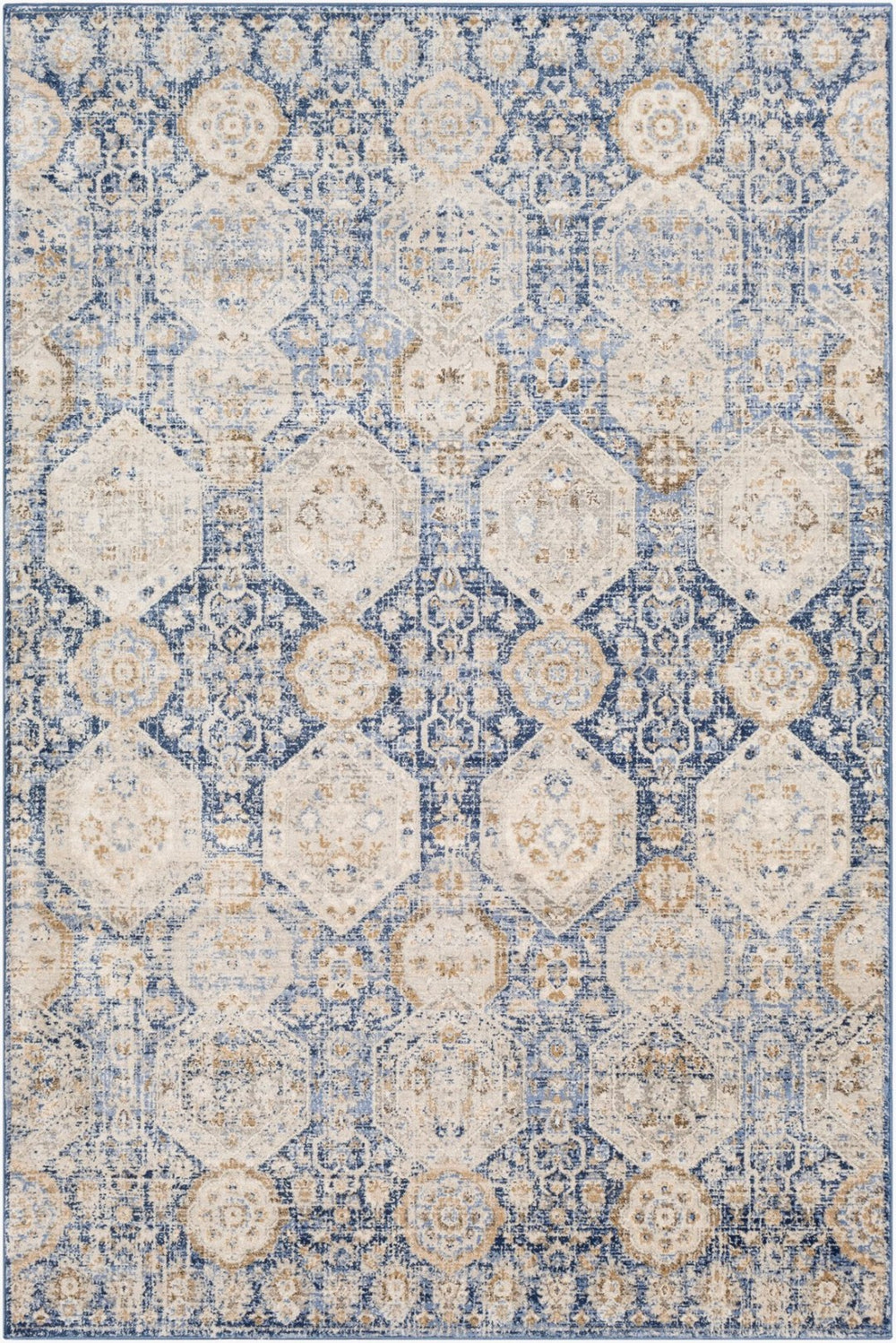Livabliss Indigo Arts and Crafts Polypropylene Accent Rug for Entryways Bathrooms and Bedrooms IGO2309-2211