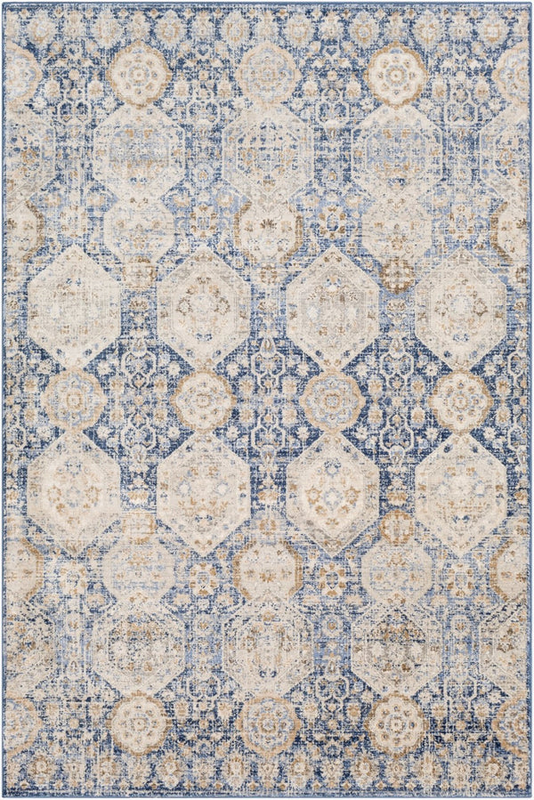 Livabliss Indigo Arts and Crafts Polypropylene Accent Rug for Entryways Bathrooms and Bedrooms IGO2309-2211