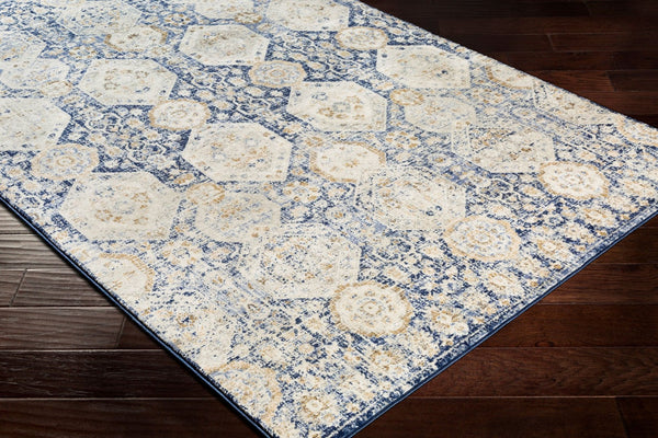 Livabliss Indigo Arts and Crafts Polypropylene Accent Rug for Entryways Bathrooms and Bedrooms IGO2309-2211