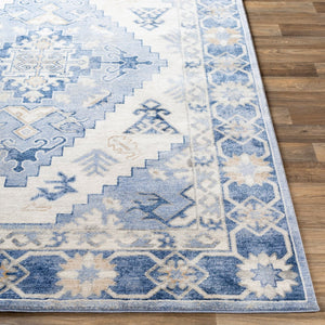 Livabliss Indigo Machine Woven Polypropylene Area Rug for Living Room Entryway Durable Pile IGO2310-4357
