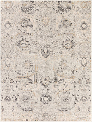 Livabliss Indigo Traditional Polypropylene Area Rug with Ornamental Pattern for Entryway or Bath Charcoal, Musta 7'8" x 10'2" IGO2318-710102