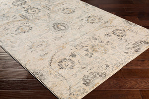 Livabliss Indigo Traditional Polypropylene Accent Rug Machine Woven for Entryways and Bedrooms Charcoal, Beige 4'2" x 5'7" IGO2319-4357