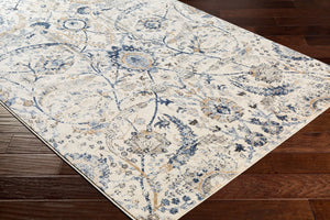 Livabliss Indigo Traditional Polypropylene Area Rug for Entryways Bathrooms and Bedroom Accents Denim, Navy 5'1" x 7'3" IGO2320-5373