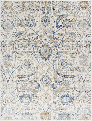 Livabliss Indigo Traditional Polypropylene Area Rug for Entryways Bathrooms and Bedroom Accents Denim, Navy 7'8" x 10'2" IGO2320-710102