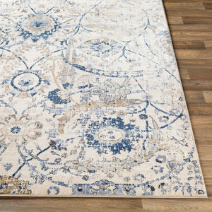 Livabliss Indigo Traditional Polypropylene Area Rug for Entryways Bathrooms and Bedroom Accents Denim, Navy 5'1" x 7'3" IGO2320-5373