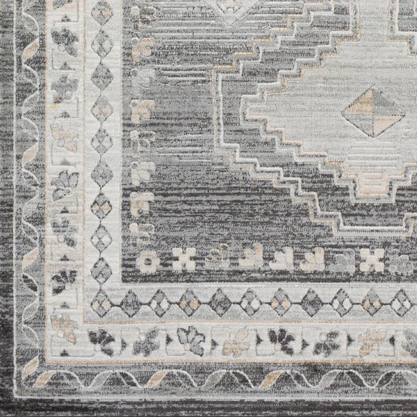 Livabliss Indigo Bohemian Geometric Polypropylene Area Rug for Living Room Dining or Bedroom Decor Charcoal, Light 6'4" x 9' IGO2329-679