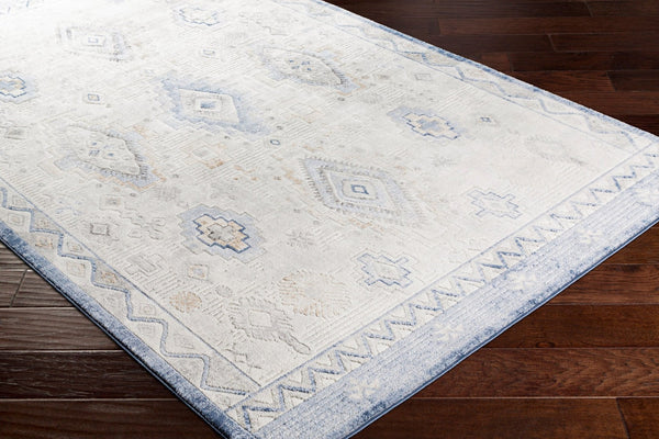 Livabliss Indigo Global Motif Polypropylene Accent Rug Soft Medium Pile for Entryway or Bedside IGO2333-2211