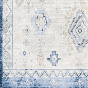 Livabliss Indigo Global Motif Polypropylene Accent Rug Soft Medium Pile for Entryway or Bedside IGO2333-2211