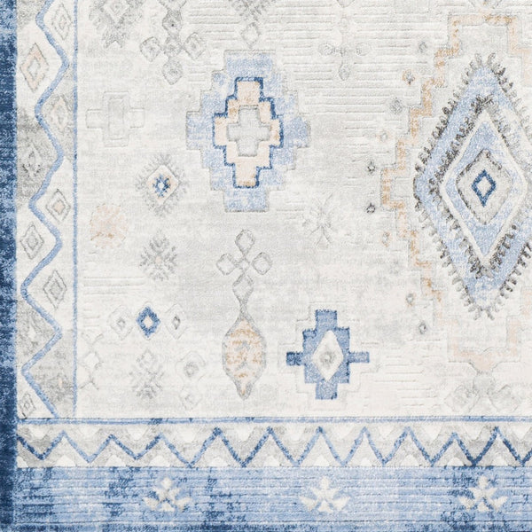 Livabliss Indigo Global Motif Polypropylene Accent Rug Soft Medium Pile for Entryway or Bedside IGO2333-2211