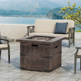 Christopher Knight Home® Noble House Andrew Square Fire Pit - 40,000 Btu Tank Inside