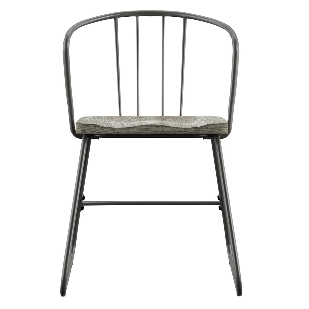 Homelegance By Top-Line Clementine Iron and Grey Finish Dining Chairs (Set of 2) Grey Iron