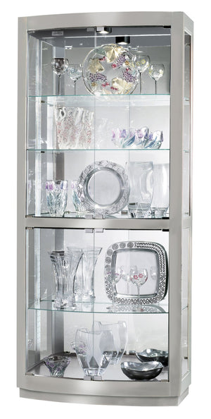 Hekman Furniture 680396 Bradington Ii Curio Cabinet - Elegant Glass Display With Adjustable Lighting & Detailed Design Silver Bradington Ii Curio Cabinet 680396