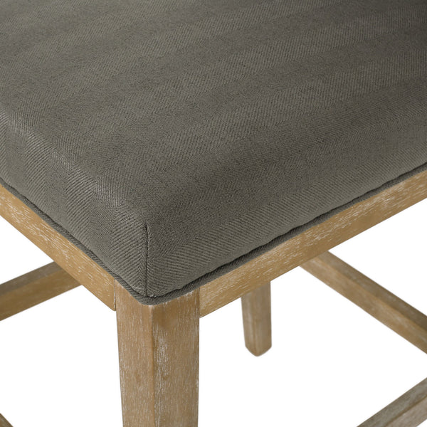 English Elm Christopher Knight Home® - COUNTER Grey Fabric Counter Stool with Padded Back, Sustainable Wooden Frame, Compact Comfort Seat 72489.00DPGRY