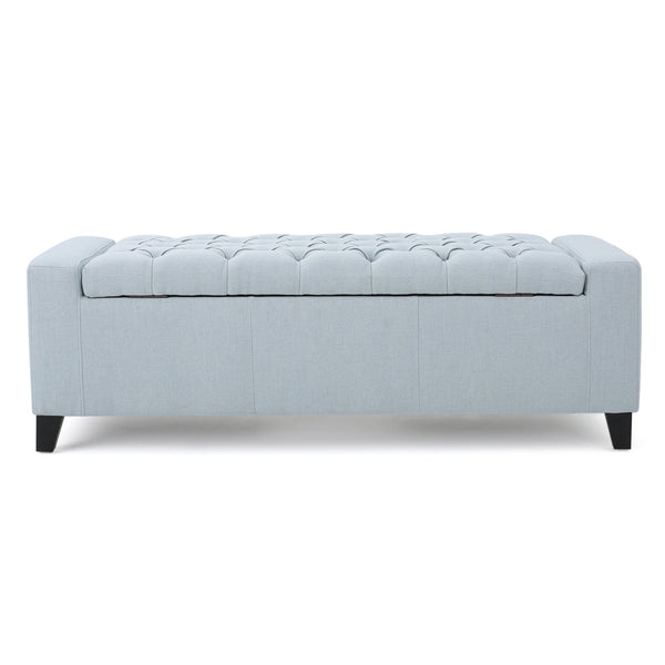 English Elm Guernsey Tufted Storage Ottoman with Lift Top Hidden Compartment for Living Rooms 59336.00LSKY