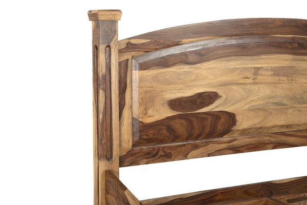 Porter Designs Porter Taos Solid Sheesham Wood Queen Bed – Rustic Charm For A Cozy, Refined Bedroom Retreat Natural Wood 04-196-14-9047n-kit