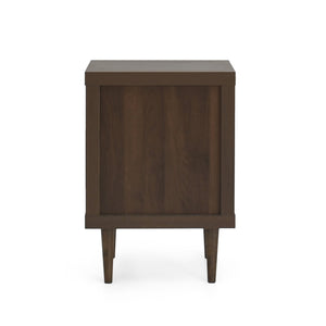 English Elm Christopher Knight Home® - 1-Drawer Nightstand - Compact Modern Design, Faux-Wood Finish, Easy Assembly, Perfect For Small Spaces 72036.00WALN