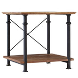 Homelegance By Top-Line Rafferty Vintage Industrial End Table Oak Wood