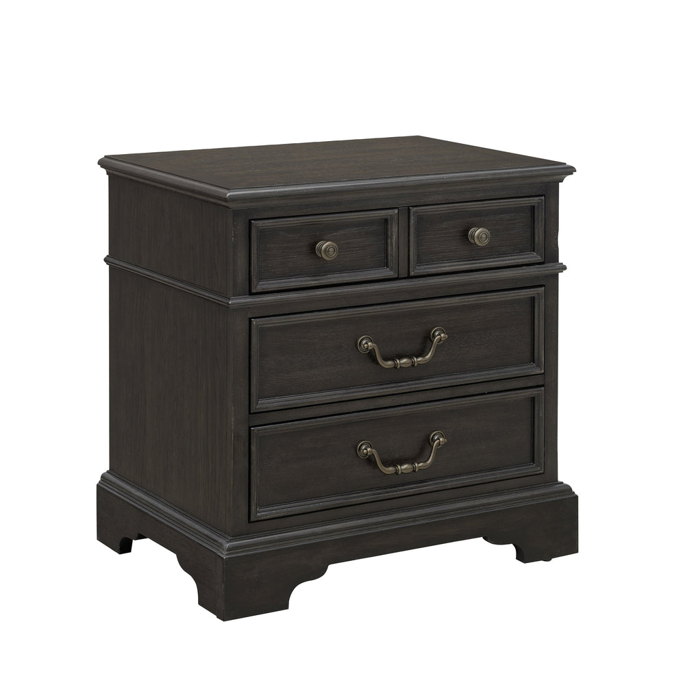 Pulaski Furniture Hickory Creek 3 Drawer Nightstand - Elegant Storage Solution With Timeless Design & Rich Finish Brown Split Heart Cathedral Hickory Veneers P386140-pulaski
