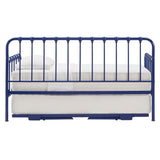 Homelegance By Top-Line Varden Metal Daybed with Lift-up Trundle Blue Metal