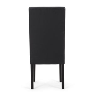 English Elm Dining Chair Set of 2 Upholstered Rubberwood Legs Minimalist Contemporary Seating 60162.00PUMDNT