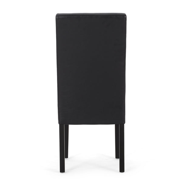 English Elm Dining Chair Set of 2 Upholstered Rubberwood Legs Minimalist Contemporary Seating 60162.00PUMDNT