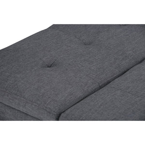 English Elm Dover Square Coffee Table Storage Ottoman - Stylish Slate Grey With Hidden Compartment & Seating B136P159053