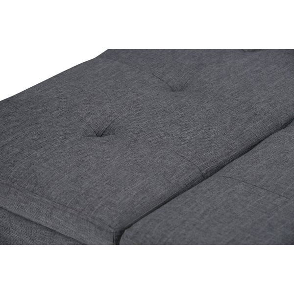 English Elm Dover Square Coffee Table Storage Ottoman - Stylish Slate Grey With Hidden Compartment & Seating B136P159053