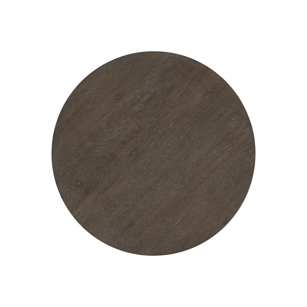 Bernhardt Bernhardt Outline Round Side Table In Cassel Wire-Brushed Oak — Frank Lloyd Wright Inspired Craftsmanship 360120