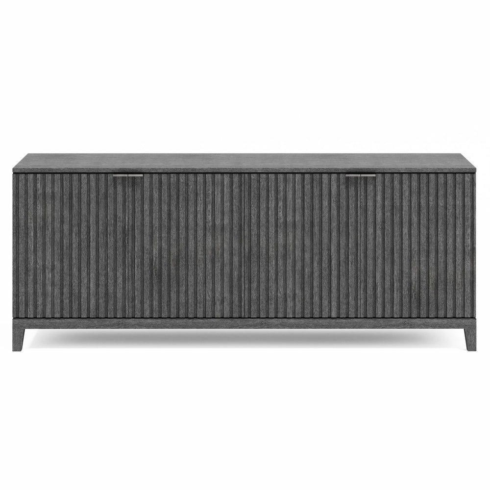 Bernhardt Bernhardt Sutton Rustic-Modern Entertainment Credenza With Reeded Doors, Adjustable Shelves & Vents 352880