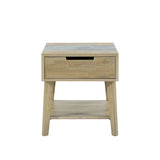 English Elm Steve Silver - Calgary - Sintered Stone Inlay Side Table - Brown