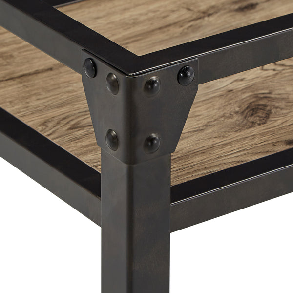 Homelegance By Top-Line Moira Grey Metal and Wood Bar Cart Black Engineered Wood