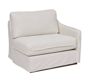 A.R.T. Furniture Alias Raf Chair - Transitional Design With Light Oak Finish, Cozy Down Cushions & Luxurious Slipcover White Slipcover In A Polyester,Linen Blend Fabric,In A Vanilla Coloration 761511-5302