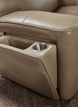 Hooker Furniture Riverton Semi-Aniline Leather Power Gliding Recliner With Adjustable Headrest, Lumbar & Cupholders SS708-PHLG1-086