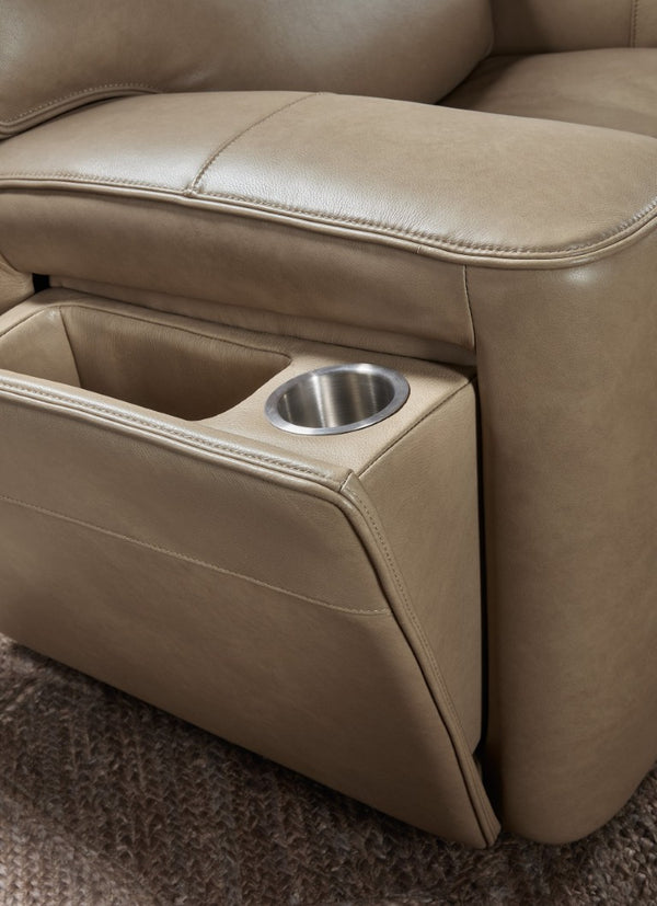 Hooker Furniture Riverton Semi-Aniline Leather Power Gliding Recliner With Adjustable Headrest, Lumbar & Cupholders SS708-PHLG1-086