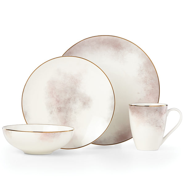 Lenox Trianna Salaria 4-piece Place Setting Taupe ,Grey, WHITE PORCELAIN 884711